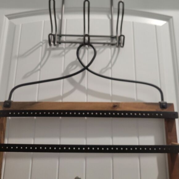 Pottery Barn Farmhouse Boho Wall Mounted Space Saving Jewelry Organizer Mango - Picture 4 of 16